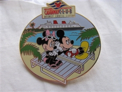 ! Navy Lounges Yellow Suits Disney Pin DCL *Castaway Club* GWP Mickey & Minnie 