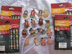 Disney Pins Princess Nesting Dolls Complete 16 Pin Set Ariel Belle Elsa Anna 